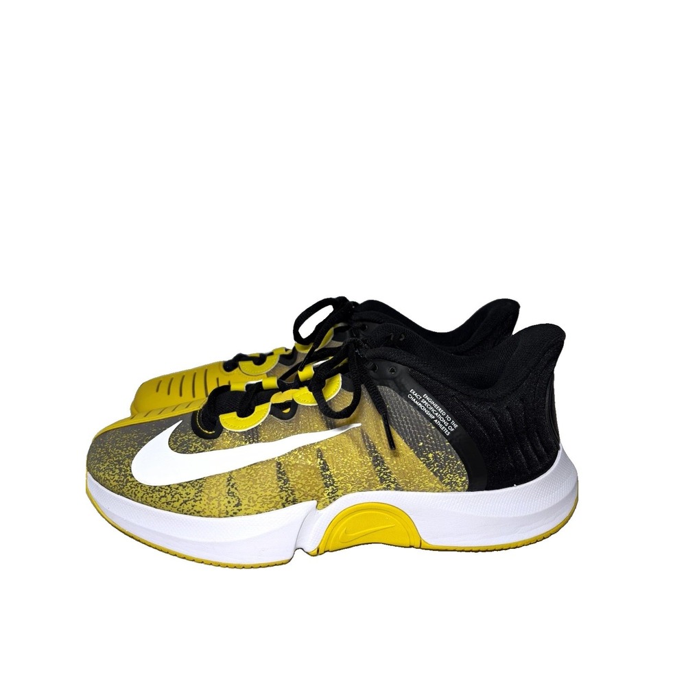 Nike Court Air Zoom GP Turbo Men's 11 Black Speed Yellow Tennis Shoes CK7513-003